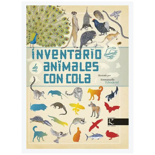 Inventario ilustrado de animales con cola