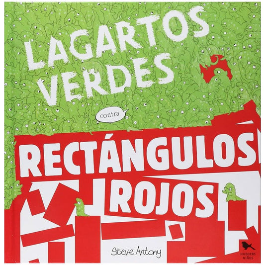 Lagartos verdes contra rectángulos rojos