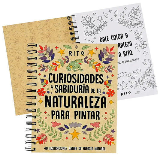Curiosidades y sabiduría de la naturaleza - Libro para pintar